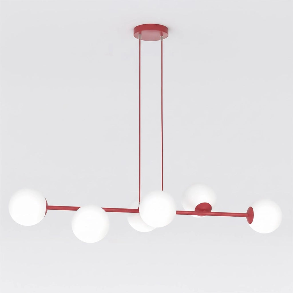 Lampada a sospensione Magnus 6xE14 bordeaux Emibig