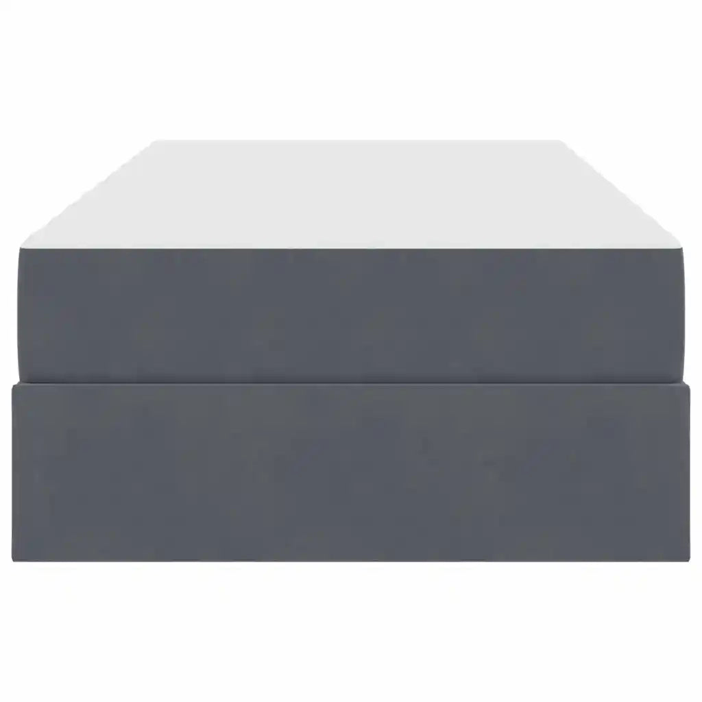 Letto con contenitore e materasso Grigio scuro 90 x 200 cm 3399695