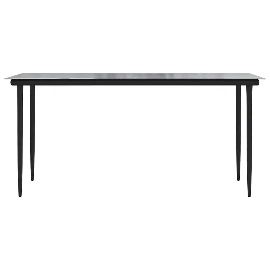 Set Pranzo da Giardino 7pz Marrone Polyrattan Vetro 3334496