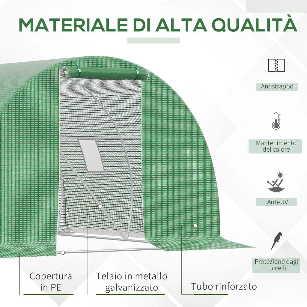 Serra da Giardino ¨C Minimal ¨C Verde 3x3x2m con Finestre