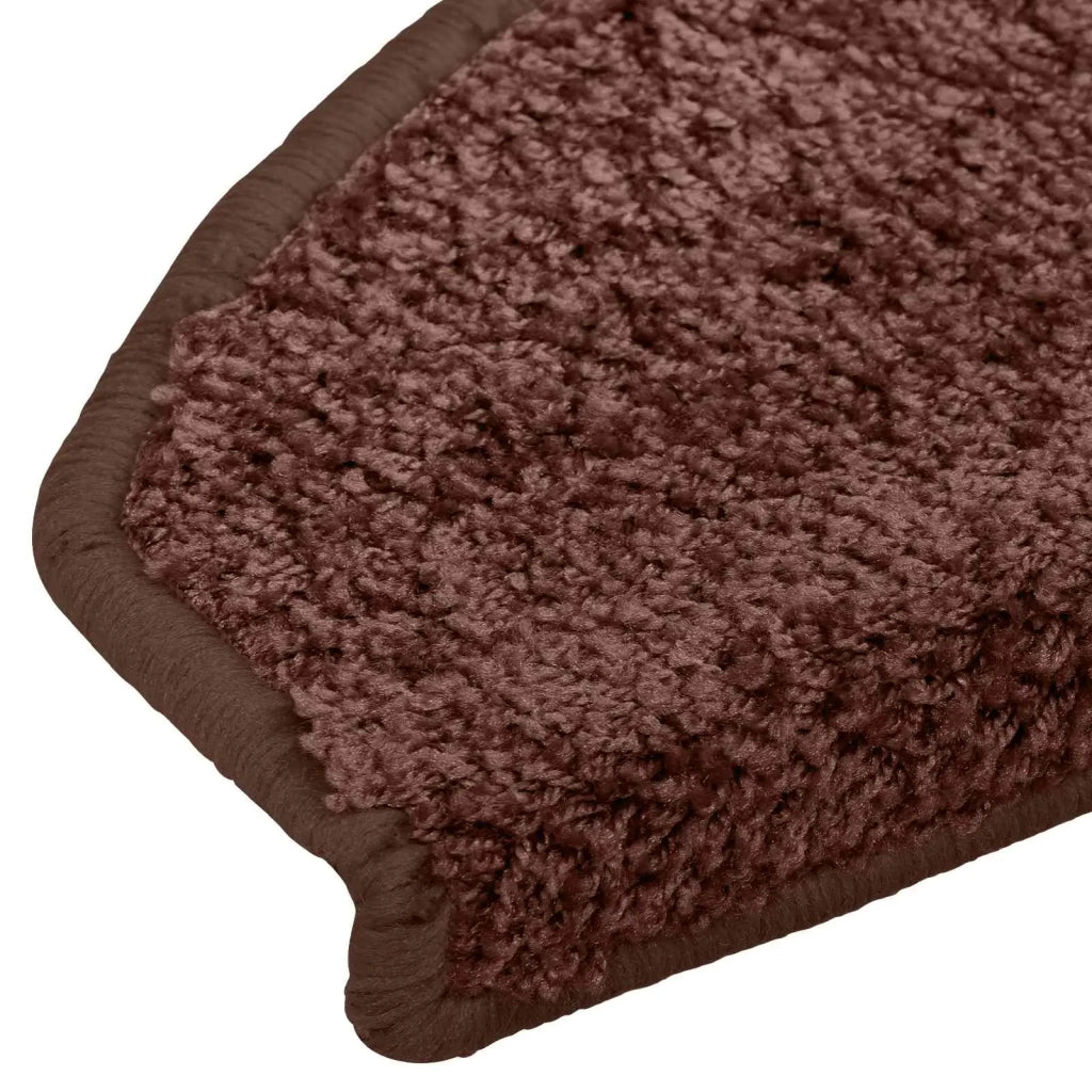 Tappetini per scale autoadesivi Semicircolare 15 pz | Gradini per Scale Marrone