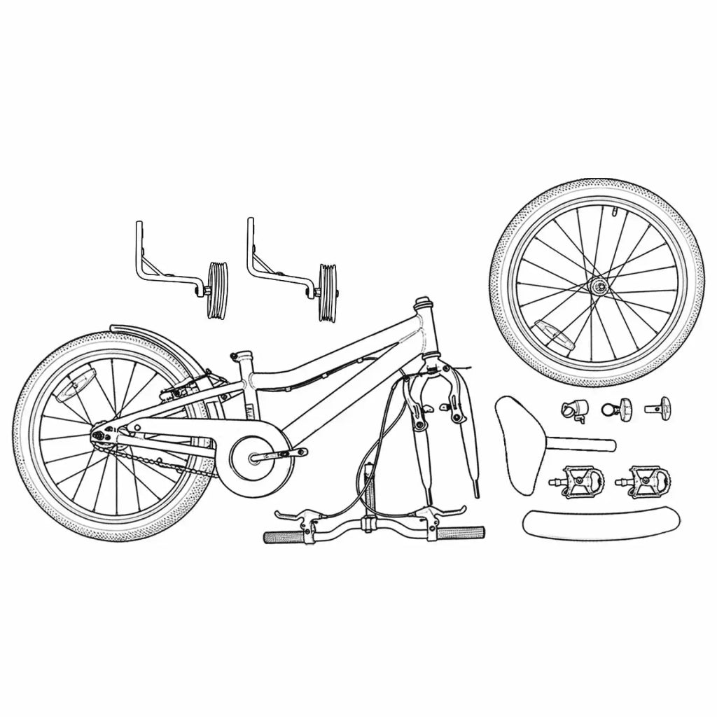 Bicicletta per Bambini 16 Pollici per bambini di 4-6 anni 42009654