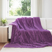 Coperte da Pile 6 pcs Viola 240 x 220 cm Panno