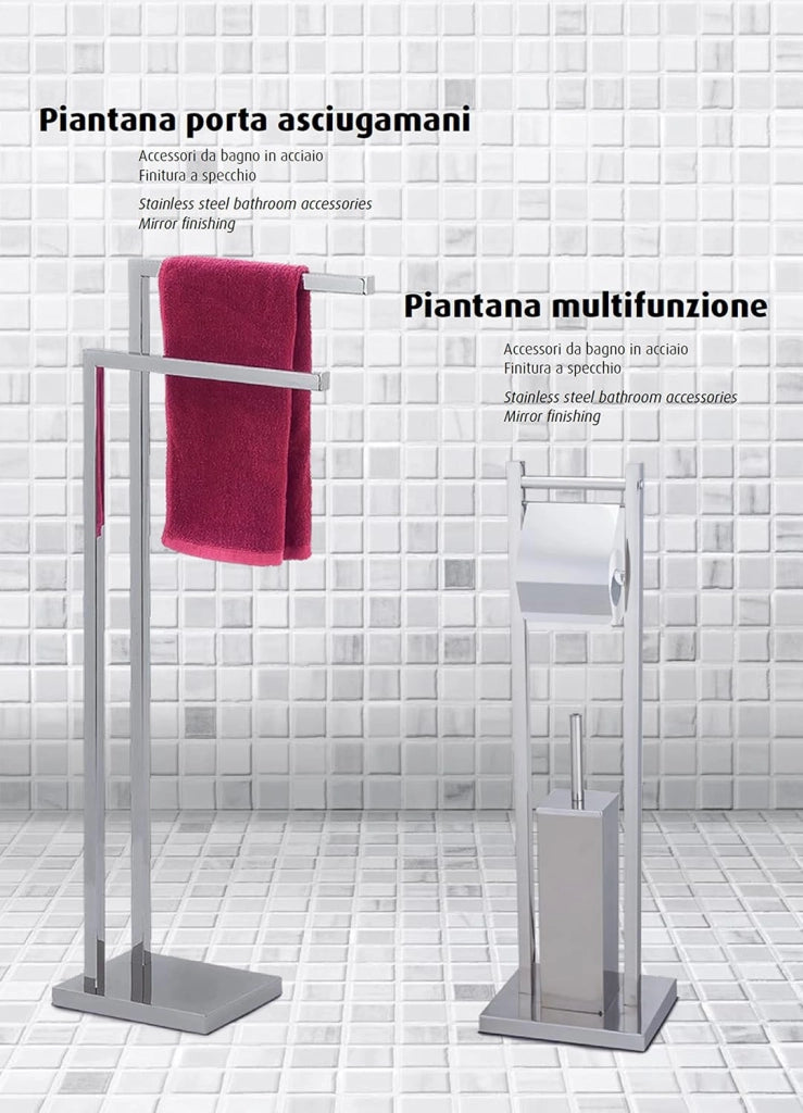 Piantana porta asciugamani 2 bracci P1592244 