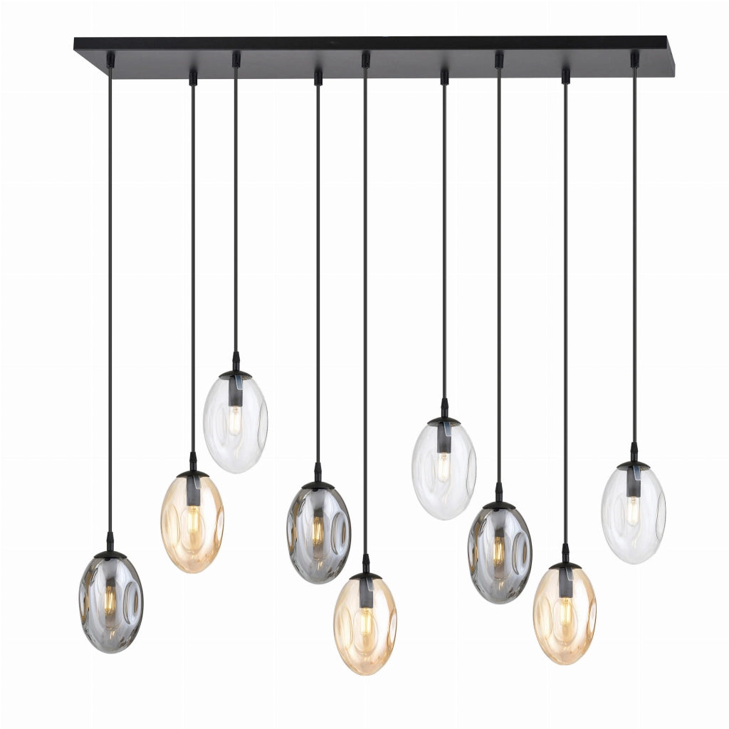 Lampadario Emibig Astral 9 luci E14 vetro multicolor