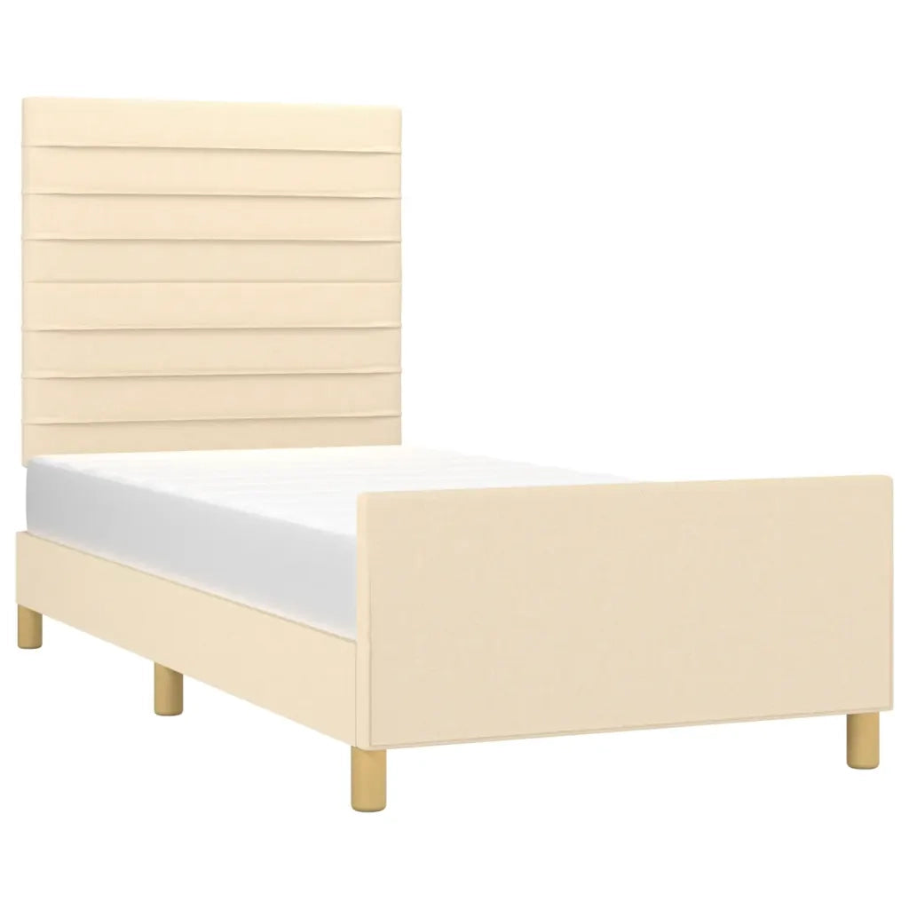 Giroletto senza Materasso Crema 100x200 cm in Tessuto