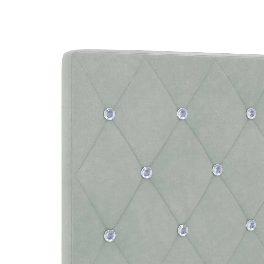 Letto box spring con materasso Grigio Chiaro 90 x 200 cm 3450632