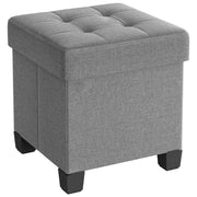 Valora PUFA - LSF014G02 Pouf contenitore grigio chiaro per camera da letto