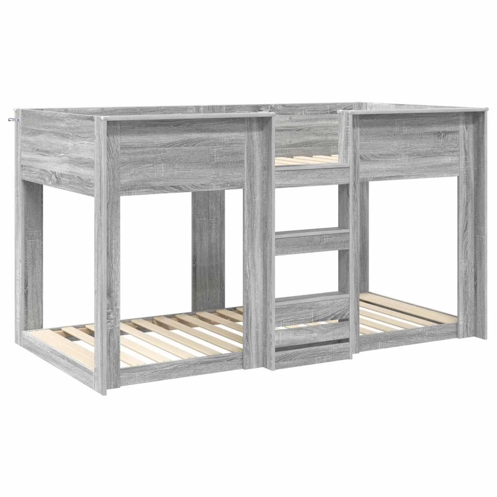 Letto a Castello per Bambini Grigio Sonoma 75 x 190 cm