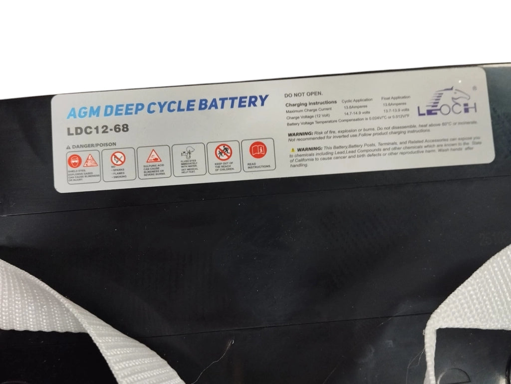 LEOCH LDC12-68 12V 68AH BATTERIA AGM