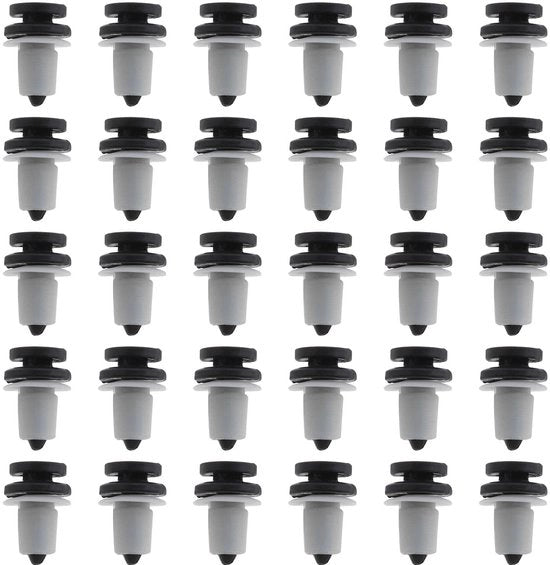 Pannelli di fissaggio per bagagliaio di trim - kit di fissaggio - nero - rettificatore - 30 pezzi - compatibile con VW Transporter T5