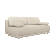 Divano letto in tessuto ciniglia, 3 posti, beige grigio