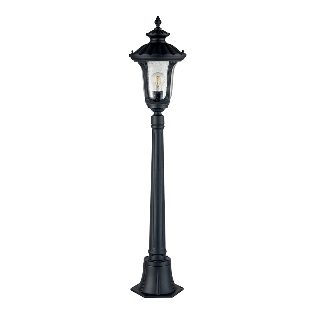 Lampione da giardino nero Chicago E27 60W IP44 Elstead