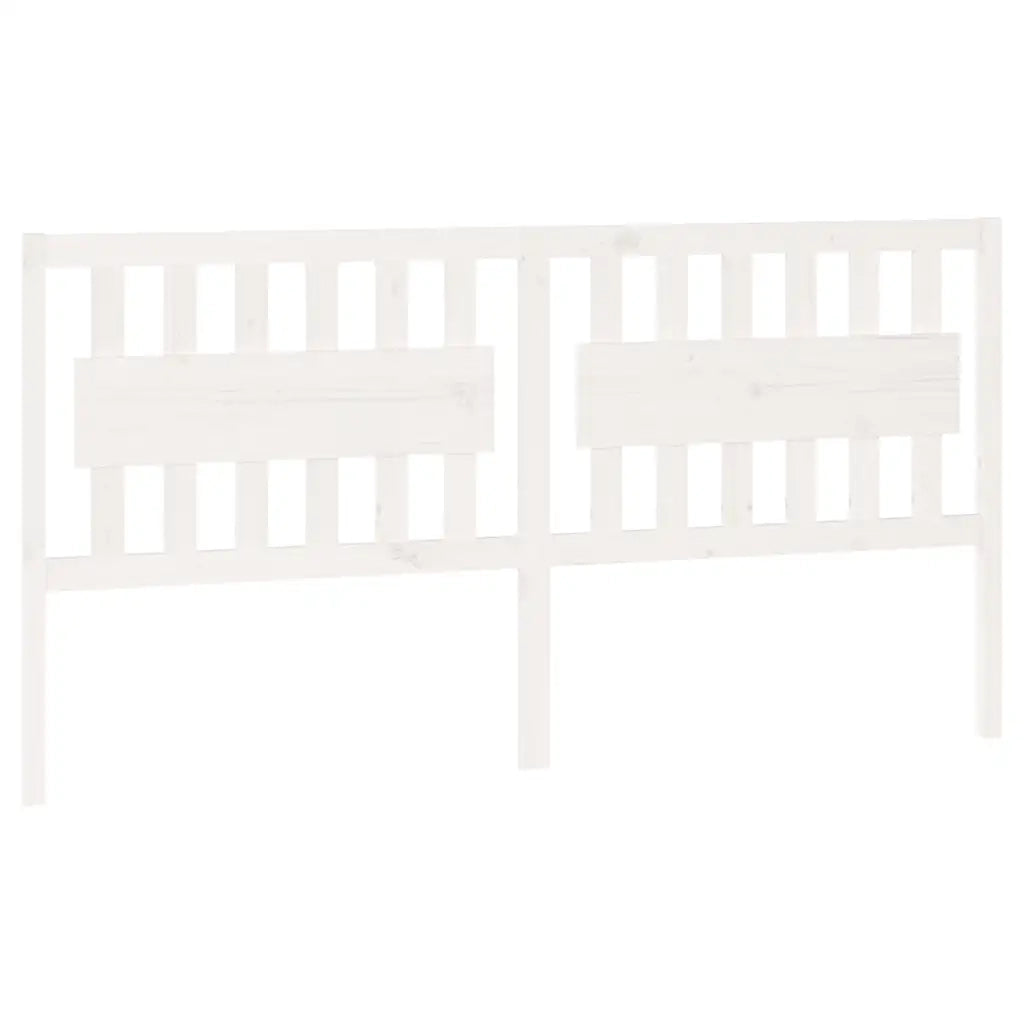 Testiera | Testata per Letto Bianca 185,5x4x100 cm Legno Massello di Pino