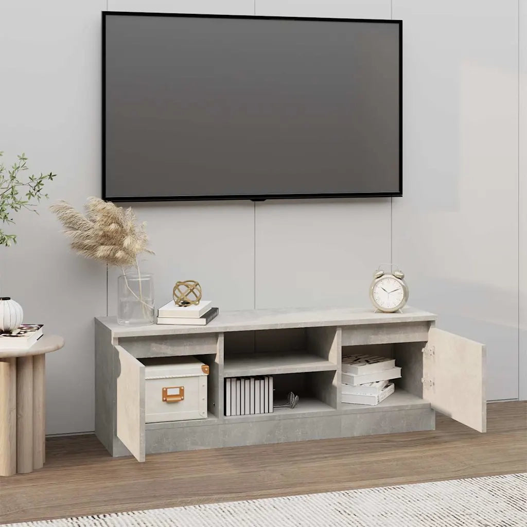 Mobile Porta TV con Anta-Mobile per TV-Credenza TV Grigio Cemento 102x30x36 cm