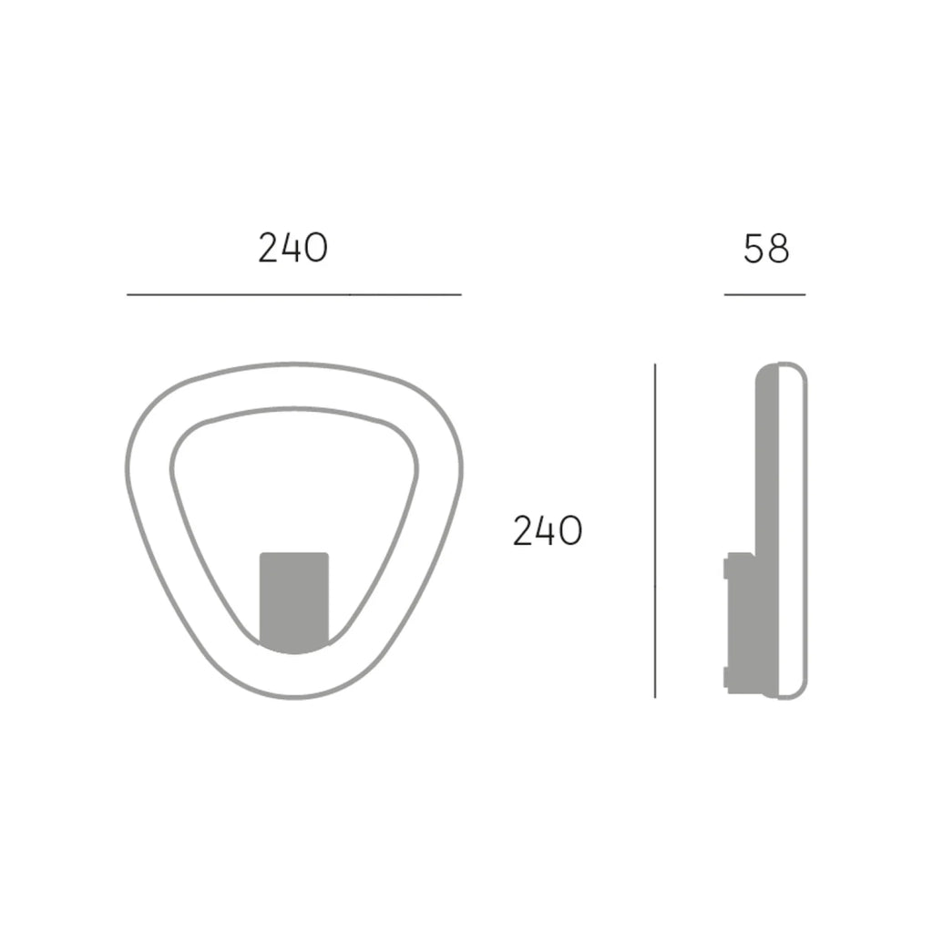 Applique Per Esterni Ed Interni In Alluminio Bianco Led 20W 2000Lm 3000K Daphne