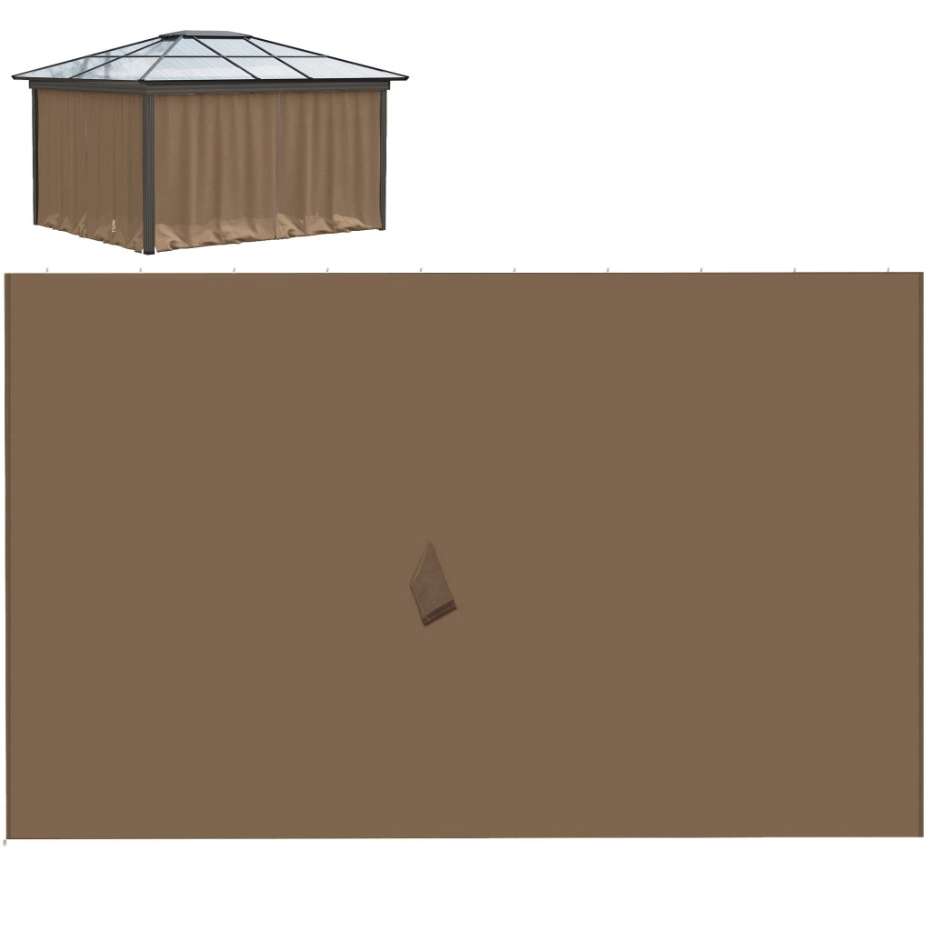 Pareti Laterali per Gazebo 3x2m ¨C Xylo ¨C Set 4 Pezzi Marrone Giardino Esterno