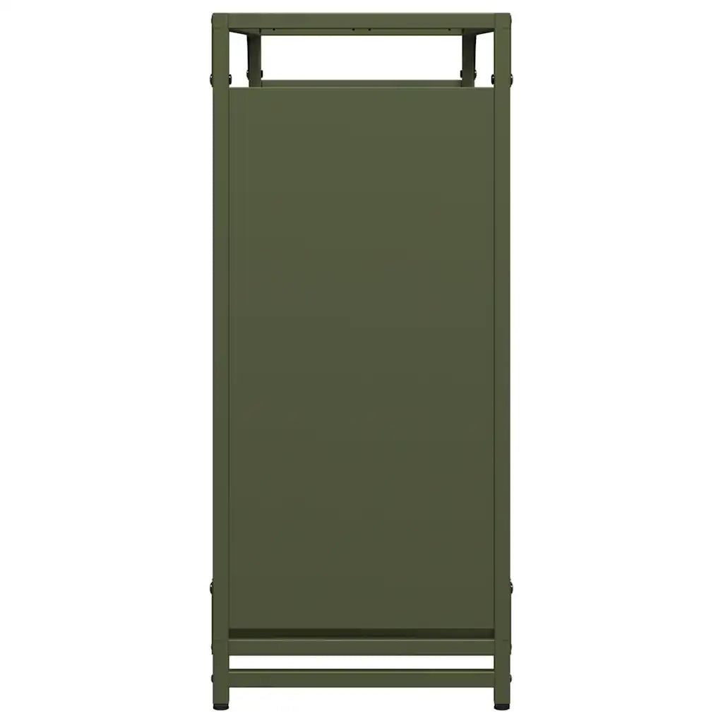 Rastrelliera per Legna da Ardere Verde Oliva 90x28x65 cm CFW9866622