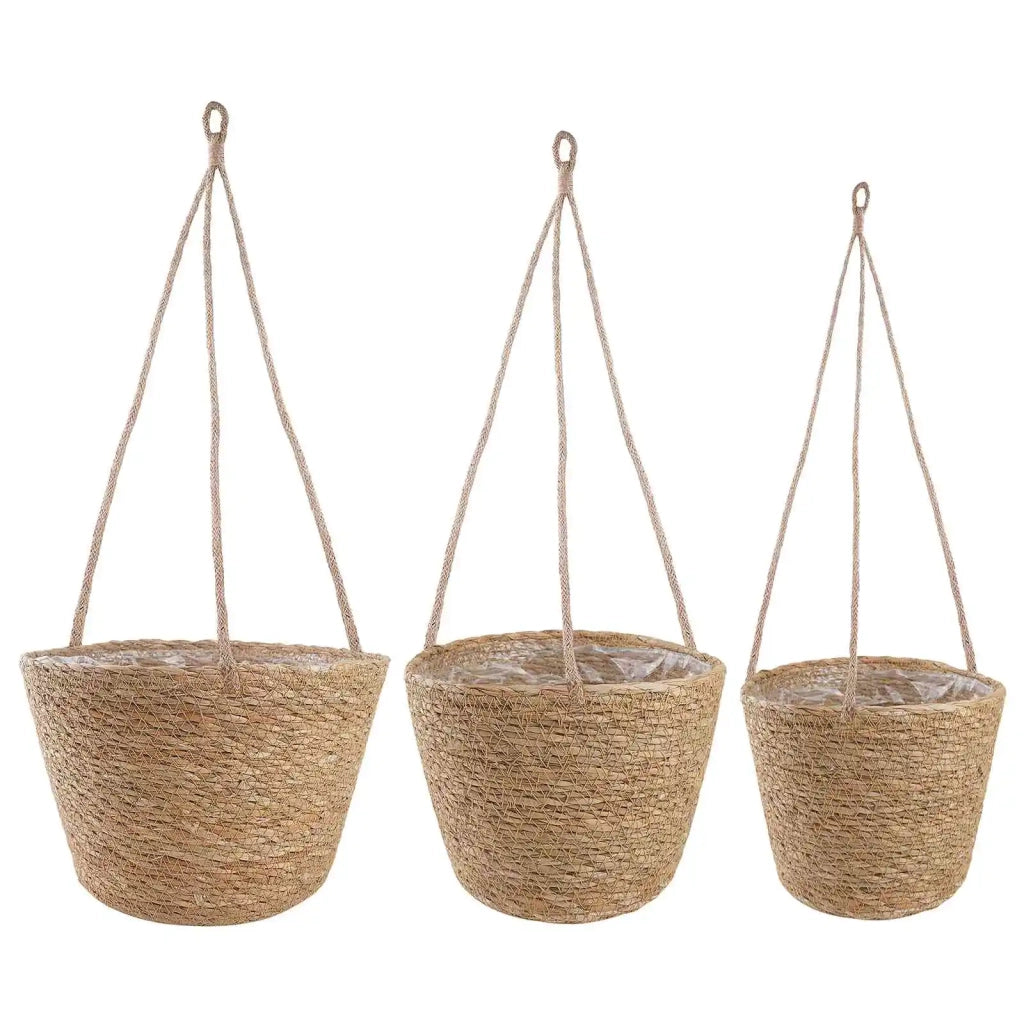 Cesti per piante in erba marina 3 pcs Naturale Ø26 x 19 cm 42012249