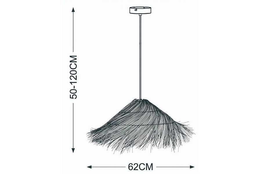 Lampada a sospensione boho rattan Cosma Ø62 E27 Reality