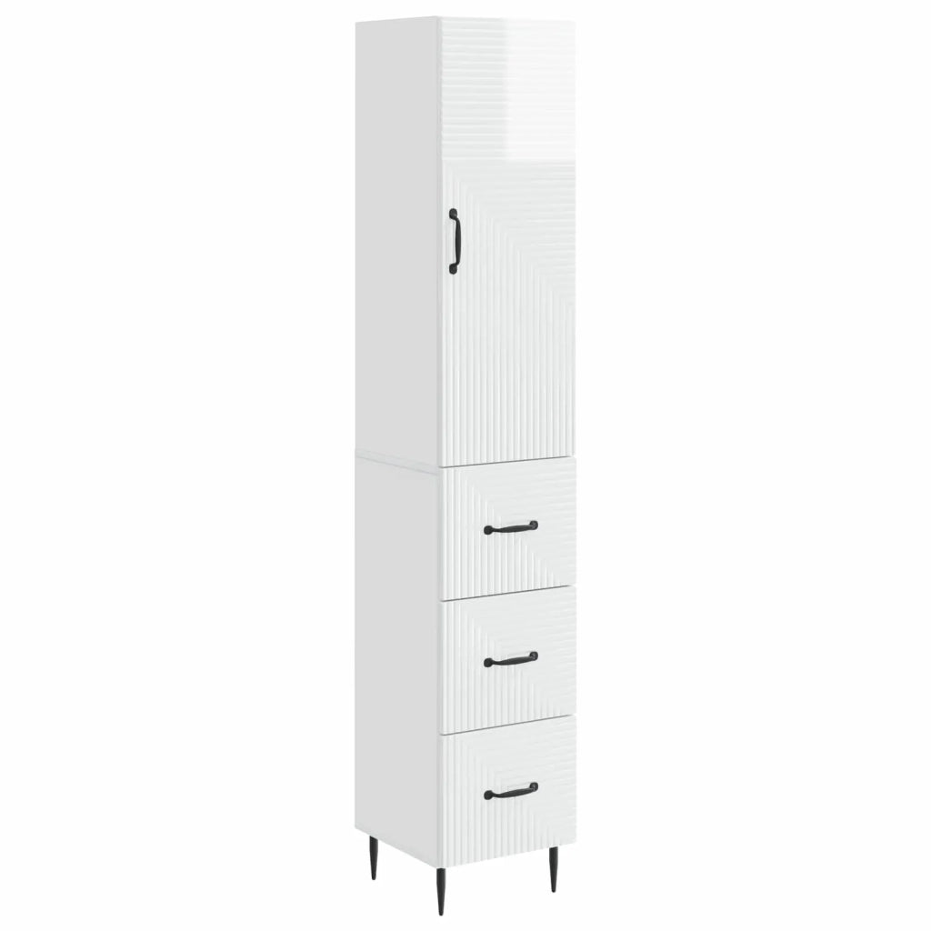 Set di armadi 2 pcs Bianco Lucido 33 x 34,5 x 90 cm 3416650