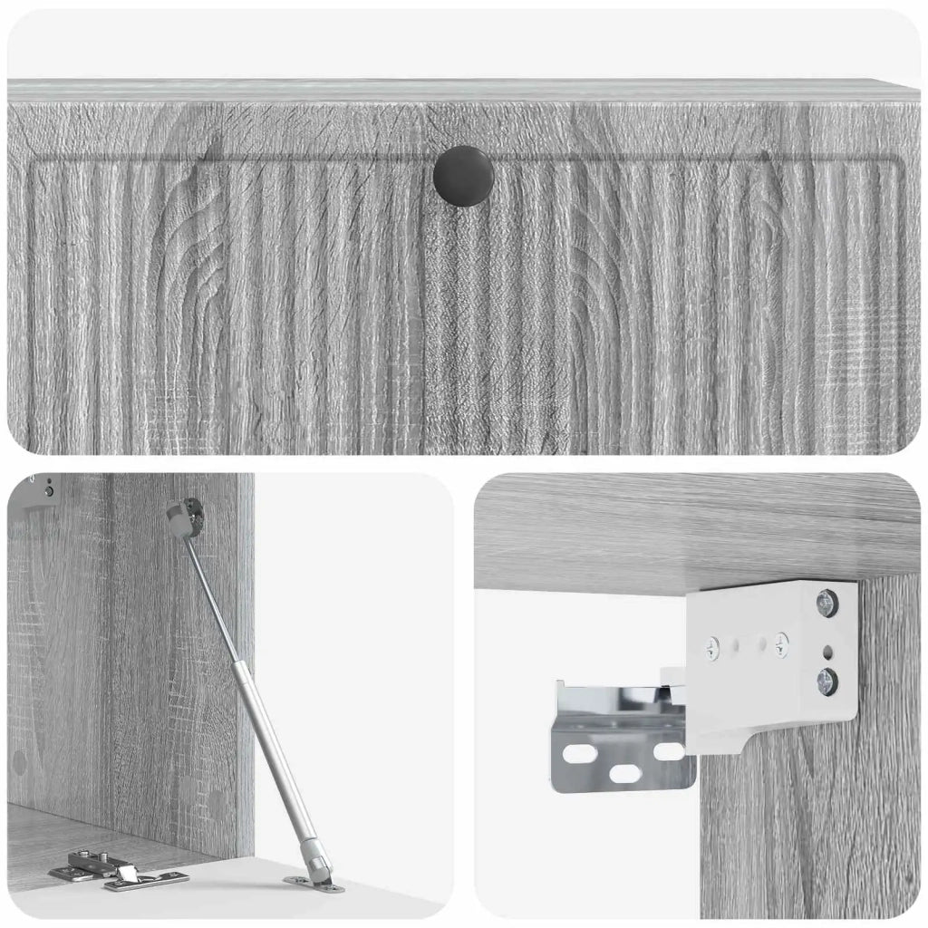Mobile Porta TV da Muro-Credenza per TV sospesa Grigio Sonoma 98 x 31 x 30 cm 991579