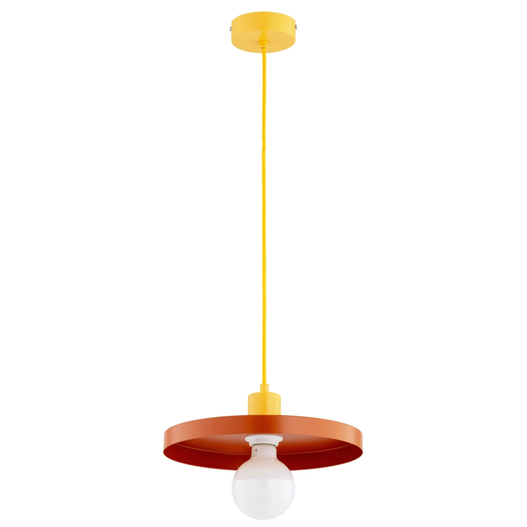 Lampada a sospensione minimal giallo/arancio E27 15W LITO