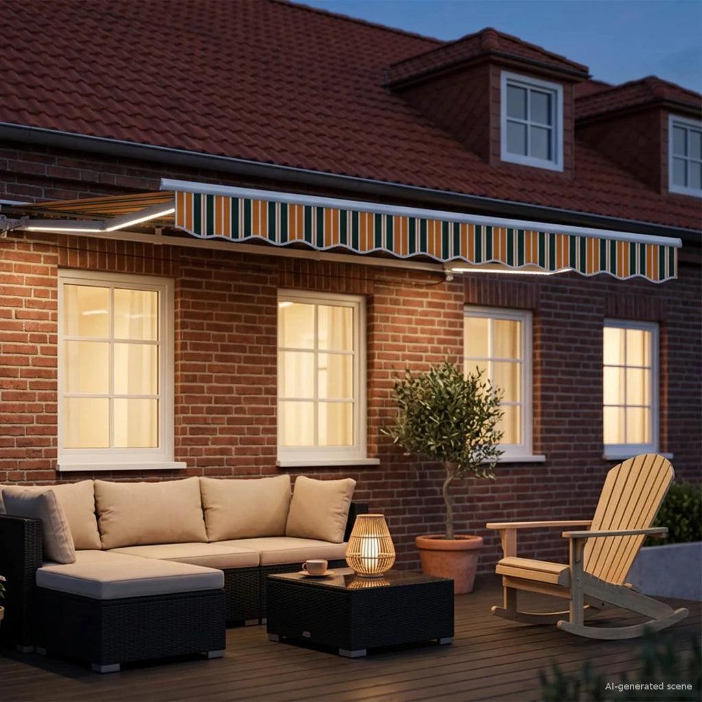 Cornice per Tenda Manuale con LED 3 x 2,5 m 3420589