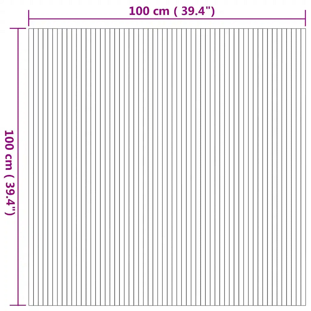 Tappeto del soggiorno | Tappeto Rettangolare Naturale 100x100 cm in Bamb¨´