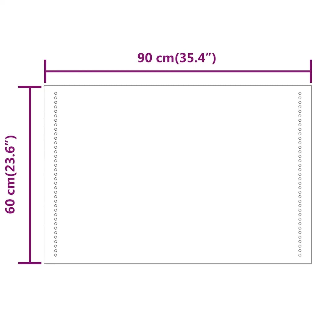 Specchio da Bagno con Luci LED 90x60 cm 151733