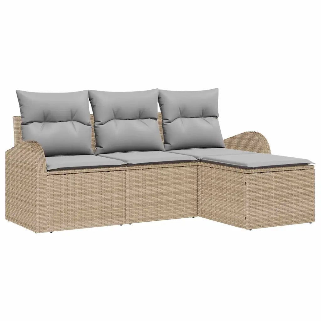 Set Divano da Giardino Beige polyrattan 3345990