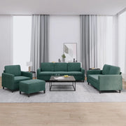 Set di Divani 4 pz Verde Scuro in Velluto 3201946