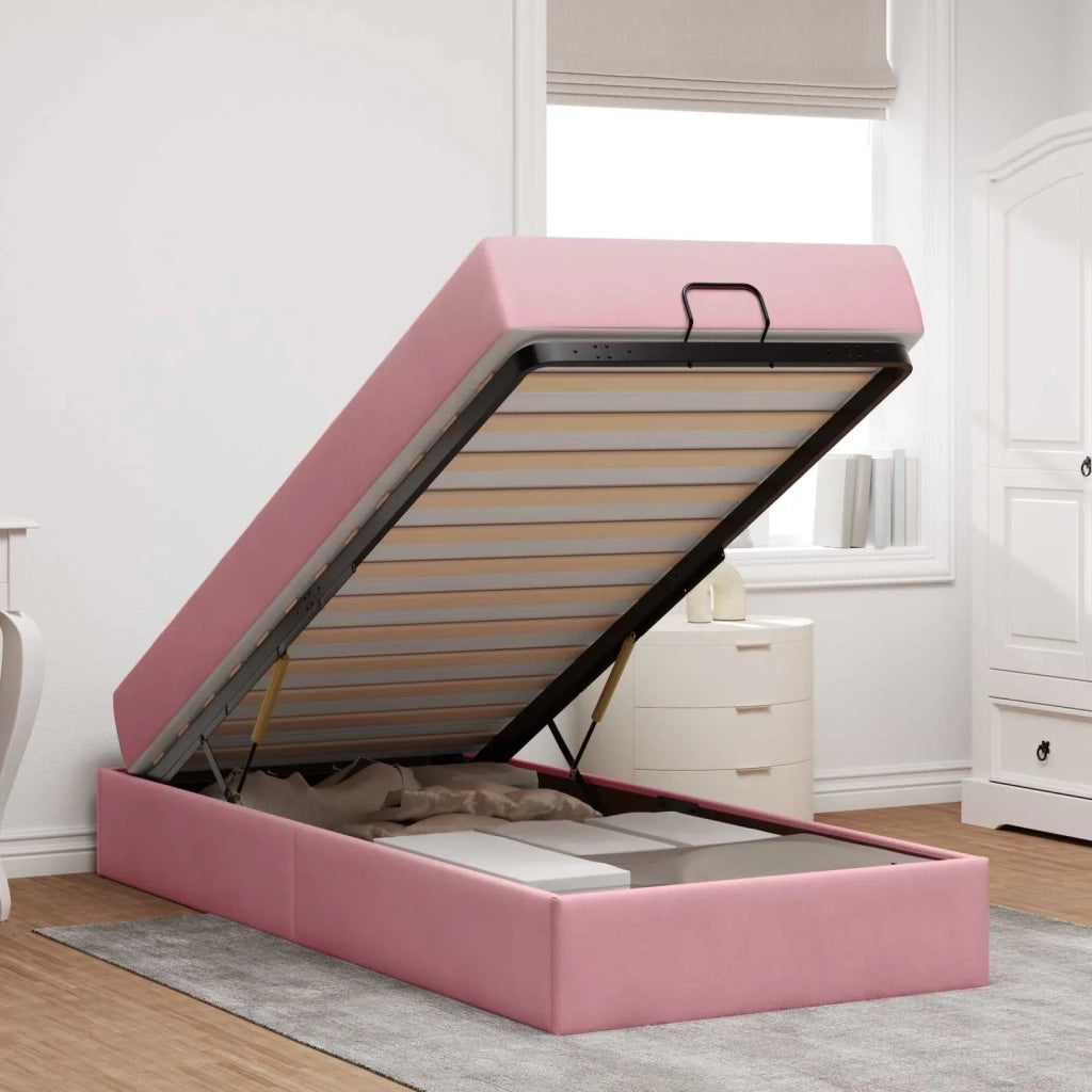 Struttura letto con materasso 2 pcs Rosa Velluto 3399527