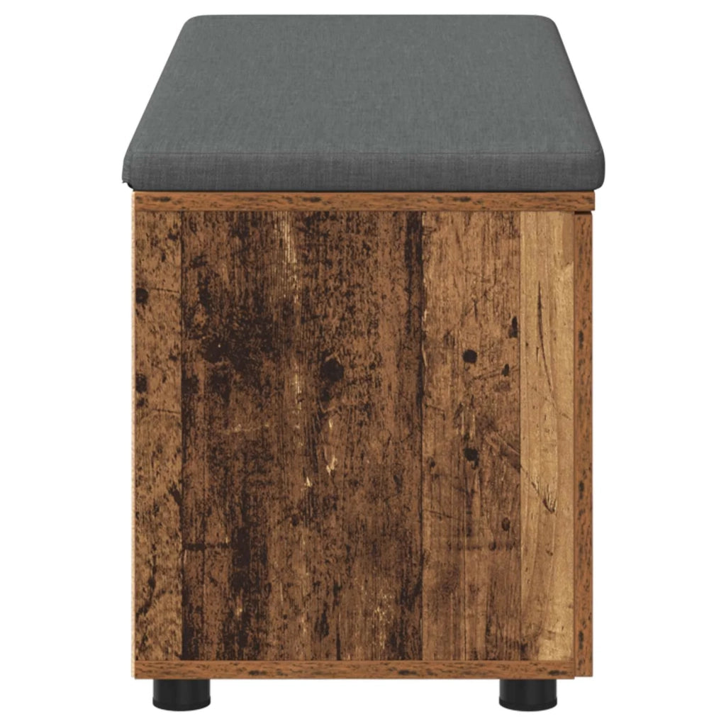 Panca per ingresso con cuscino Legno vecchio 100 x 38 x 46 cm 891494