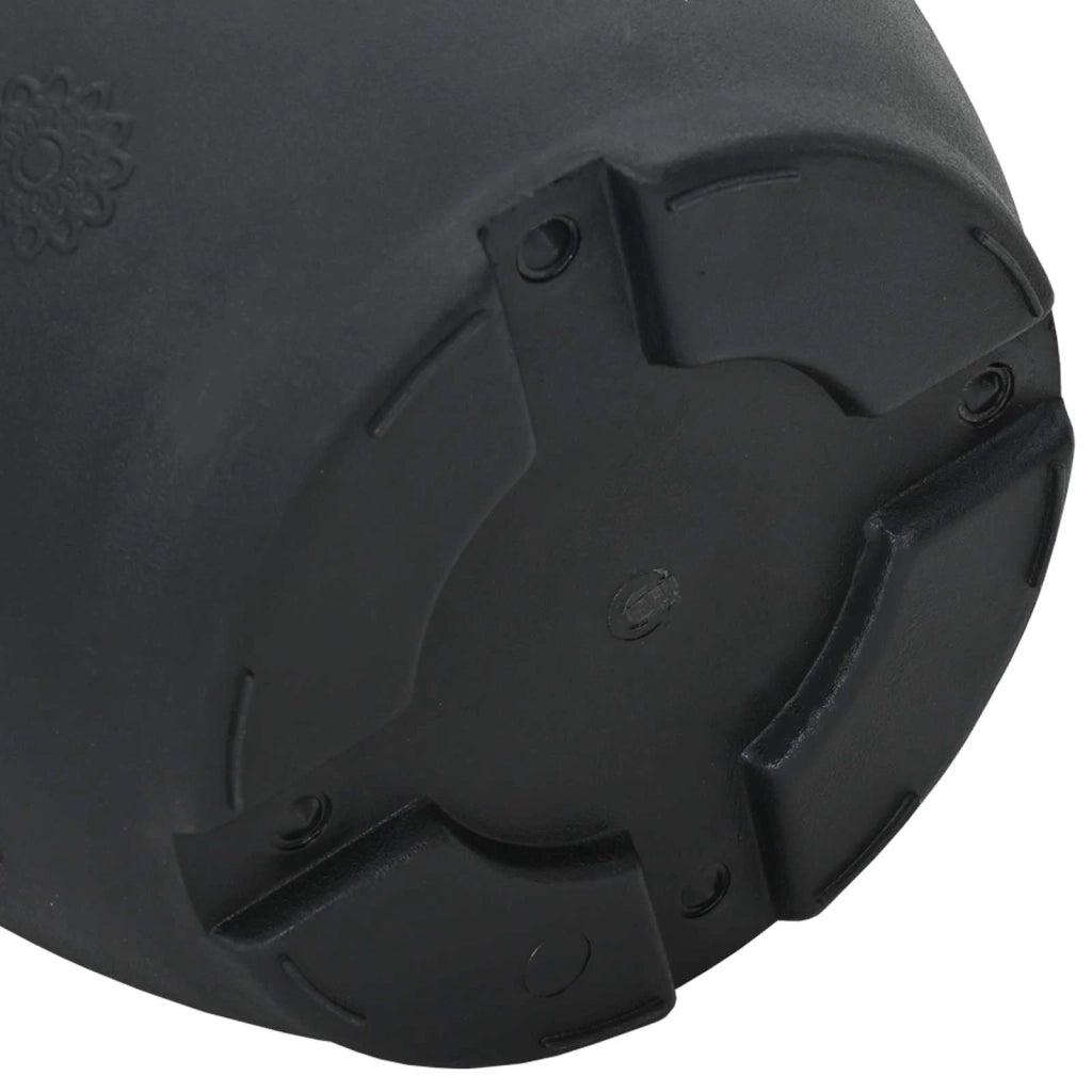 Vasi per Piante 6 pcs Nero Ø 22 x 18 cm Plastica 3403275