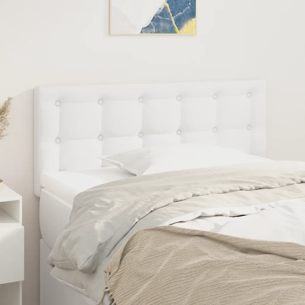 Testiera | Testata Bianco 100x5x78/88 cm in Similpelle