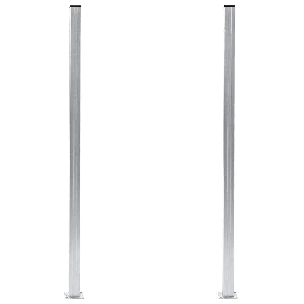 Pali per Recinzione 2 pz in Alluminio 185 cm 49076