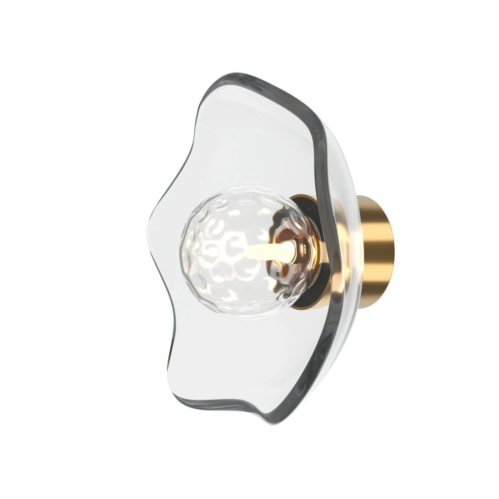 Maytoni Applique Moderna Miracle 1 luce G9 ottone metallo vetro