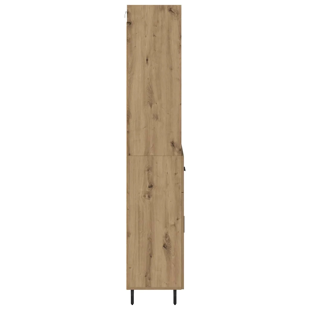 Credenza con Cassetto-Buffet-Armadio da cucina Rovere artigianale 69,5 x 34 x 180 cm 455371