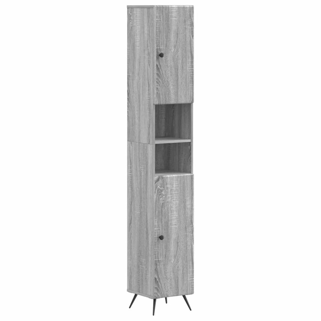 Set di Armadi da Bagno da 2 Pezzi BREDA Sonoma grigio 3417564