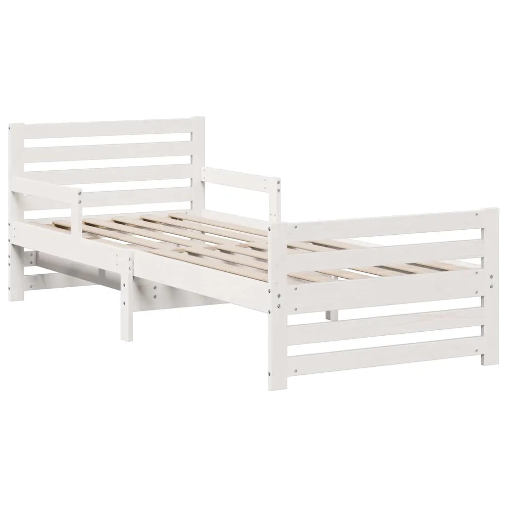 Struttura letto con materasso allungabile-Giroletto Bianco 80 x 200 cm