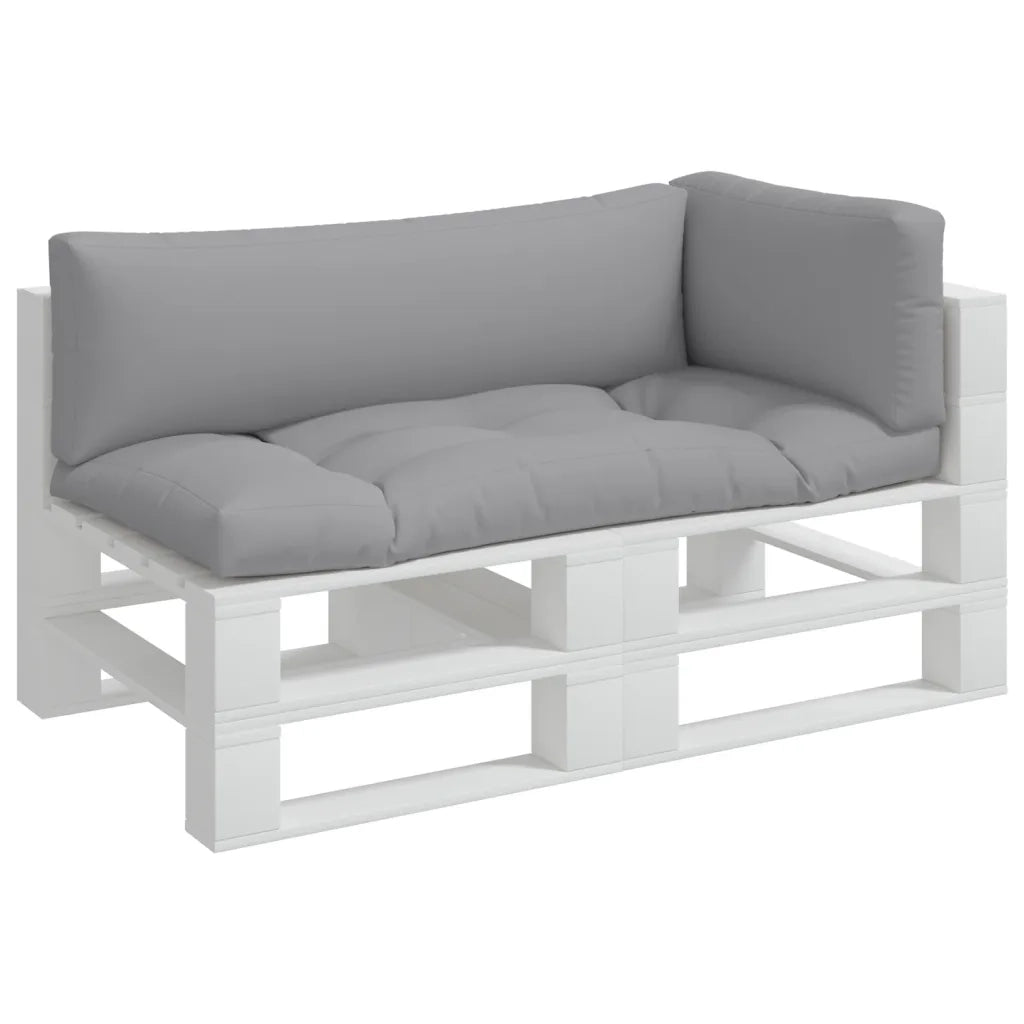 Cuscini per Pallet 3 pz Grigi in Tessuto 360945
