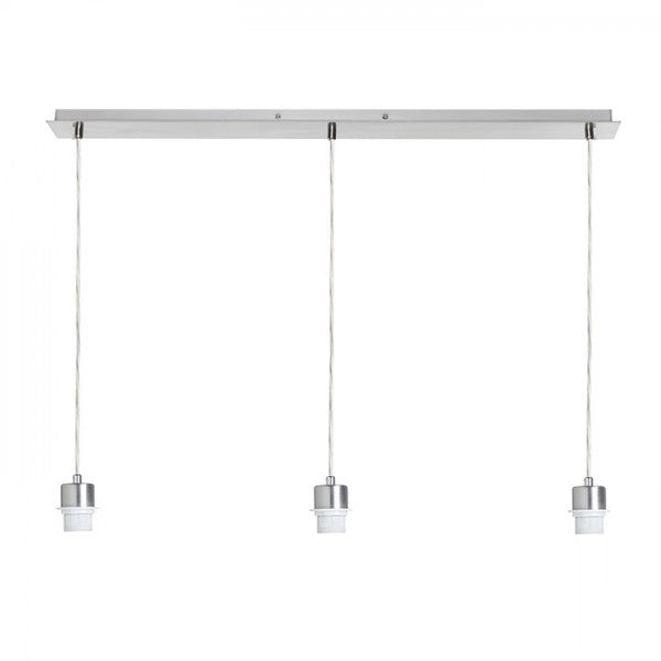 Lampadario MORE 80 base a sospensione da soffitto  cromo 230V E27 3x42W