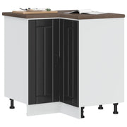 Mobile Base ad Angolo Cucina Lucca Nero in Legno Multistrato 853748