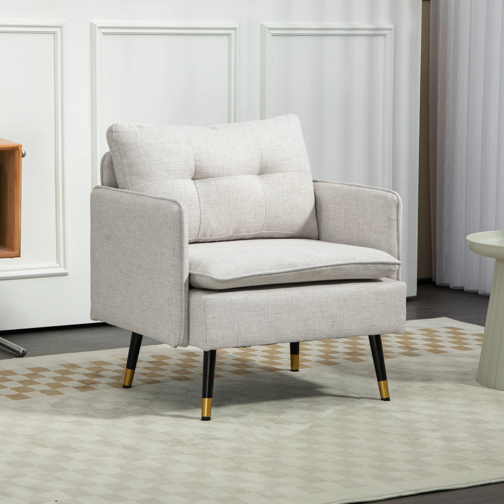 Poltrona Moderna ¨C Minimal ¨C Crema 76x68x80 cm