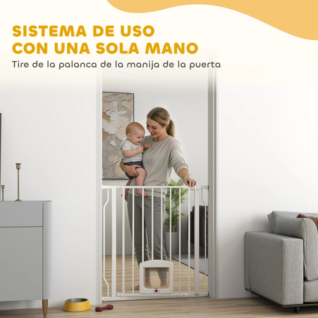Cancello di Sicurezza ¨C zephmum ¨C Bianco 75-85 cm