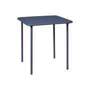 Tavolo da giardino in metallo 2 posti, 70cm, blu navy