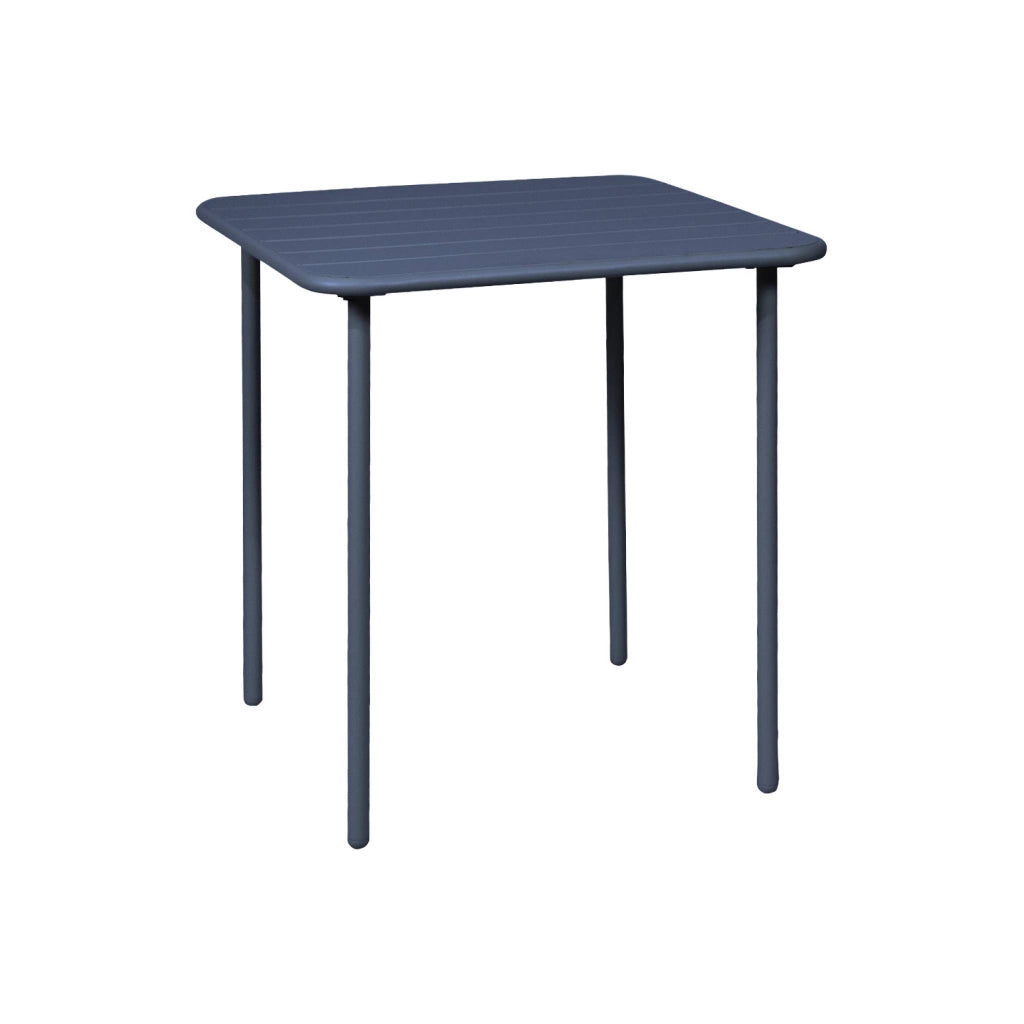 Tavolo da giardino in metallo 2 posti, 70cm, blu navy