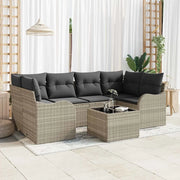 Set Divano da Giardino Grigio chiaro 55 x 55 x 37 cm polyrattan