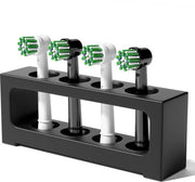 Oggetto per tenere in posizione i dentifrici elettrici, supporto per dentifrici in lega di alluminio, supporto per 4 teste di dentifrici per la stanza da bagno, supporto per dentifrici (nero)